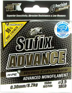 Sufix Advance 150m 0,30mm/8,2kg kirkas siima - 2