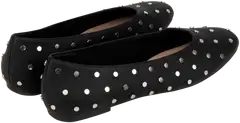 TEX naisten niittiballerinat I989725 - BLACK 1 - 2