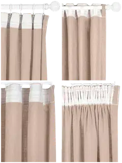Hasta Lina pellavasekoiteverho, beige - 3