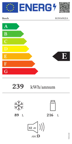 Bosch jääkaappipakastin KGN36NLEA teräs - 3