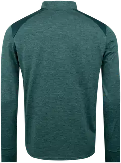 Starter miesten pitkähihainen juoksupaita vetoketjukauluksella SMS26004 - green melange - 2
