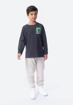 Minecraft lasten pitkähihainen t-paita I287924 - ANTHRACITE - 3
