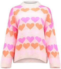 Hailys naisten neule Sa44nna UNF-3305 - beige/pink heart - 1