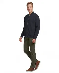 House miesten vetoketjullinen collegetakki 195H292612 - Navy Blazer - 4