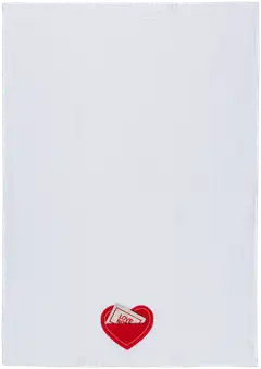 House keittiöpyyhe Love note valkoinen - 1