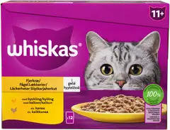 Whiskas 11+ Siipikarjaherkut hyytelössä (12 x 85 g) - 1