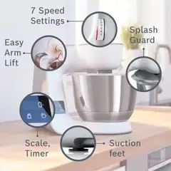 Bosch yleiskone vaa'alla Serie 4 MUM5XW20 1000 W valkoinen - 9