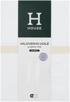 House valoverho puuvillavoilé 140 x 250 cm valkoinen - 4
