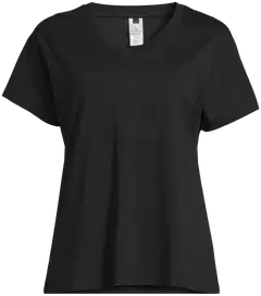 Actuelle naisten shortsipyjama 212A382625 - Black/AOP - 4