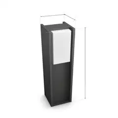 Philips Hue Turaco -pylväsvalaisin 8.1W 1000-20000K 1100LM anthracite säädettävä lämpimästä viileään - 2