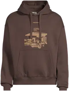 WKLY. miesten collegehuppari Gas station Loose fit - Chocolate tarte - 2