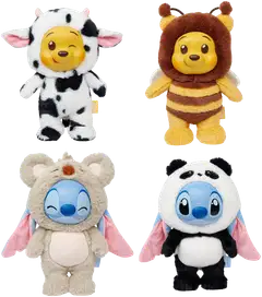 Simba Walt Disney YuYus Stitch tai Nalle Puh, maskottipehmo, 28 cm - 1