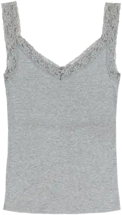 TEX naisten pitsitoppi I974679 - GREY CHINE - 1