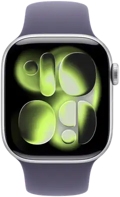 Apple Watch Series 11 GPS 46mm hopeinen alumiinikotelo, purple fog sport ranneke - S/M - MEV94QN/A - 1
