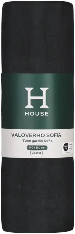 House valoverho Sofia 140x250 cm 2 kpl musta - 2
