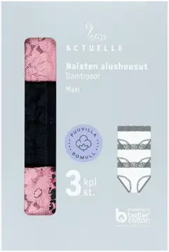 Actuelle naisten maxi-alushousut 210A332505 3-pack - Multicolor - 3