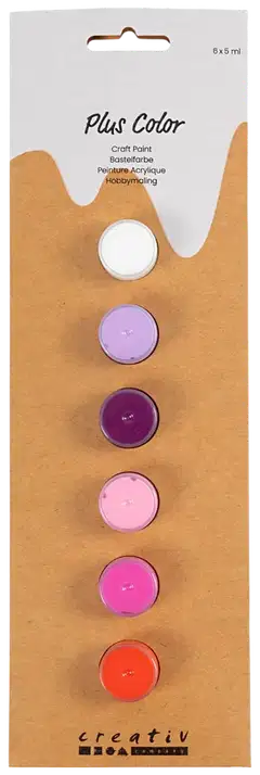 Creativ Company plus color -ask.maali pinkki sävyt 6x5ml - 2