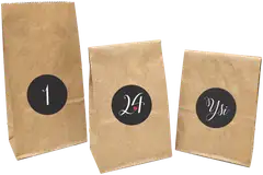 J.K. Primeco DIY-Joulukalenteri Pussit ja numerotarrat natur 24kpl - 2