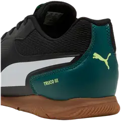 Puma miesten futsalkengät Truco III - Puma Black-Puma White-Green - 4