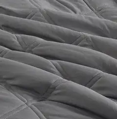 House päiväpeitto Box Stitch 260x260 cm harmaa - 3