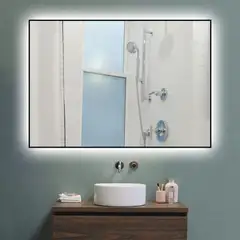 Tammiholma valopeili TIPPERARY musta kehys 100x70 cm - 3