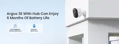 Reolink Home Hub ja 2xArgus 3E -akkukamera ulkona/ulkoilmassa Valkoinen - 2
