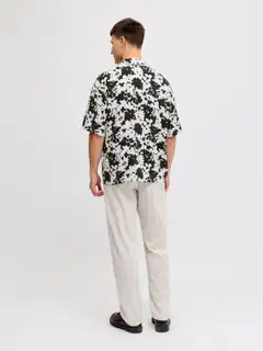 JJ REBEL miesten kauluspaita Jrebblossom - BLACK - 4