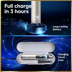 Oral-B iO9 -Sähköhammasharja Lunar Gold, 2 vaihtoharjaa, lataava matkakotelo - 10