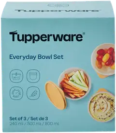 Tupperware kulhosetti Everyday 240 ml + 500 ml + 800 ml - 5