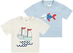 Ciraf vauvojen t-paita Merikamut 250B260442 2-pack - EGRET - 1