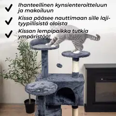 Trekker kissan kiipeilypuu Hotel 130 cm harmaa - 6