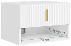 SoBuy yöpöytä valkoinen FBT176-E-W - 3