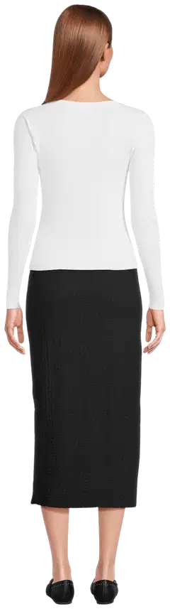 WKLY. naisten ribbineuletakki 213W000152 - Off white - 3