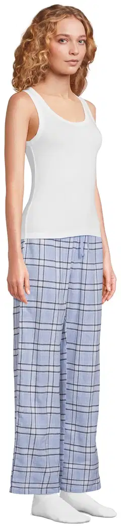Actuelle naisten flanellihousut 212A382611 - Blue check - 4