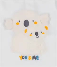 TEX BABY vauvojen velourpyjama Koala - Off white - 3