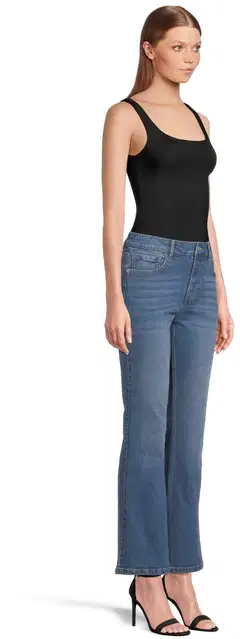 WKLY. naisten farkut Flare fit - Tinted d.blue - 4