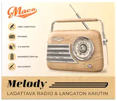 Macs radio Bluetooth kaiuttimella Melody puu - 3