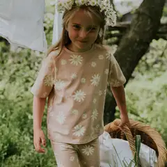 Kokonoko lasten kukallinen t-paita N58902-37 - Smokey Pink - 3