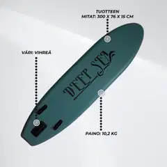 Deep Sea SUP-lautasetti Kayak Pro 300cm, Vihreä - 7
