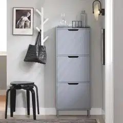 SoBuy kenkäkaappi vaaleanharmaa FSR151-H-HG - 1