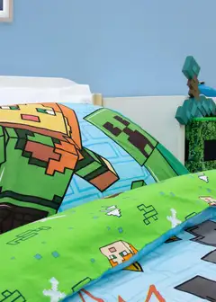Lasten pussilakanasetti Minecraft 150x210 + 50x60 cm - 6