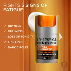 L'Oréal Paris Men Expert Hydra Energetic kasvovoide väsymyksen merkkejä vastaan 50ml - 9