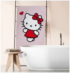 Hello Kitty lasten kylpypyyhe 70x140 cm pinkki - 5