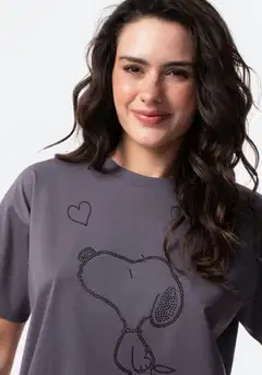 Peanuts naisten t-paita I288880 - ANTHRACITE - 5