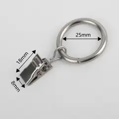 Ihanin verhorengas nipistimellä teräs 25/32mm 10kpl - 2