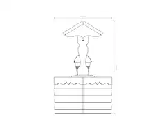 Pihakaivo puinen, mukana vinssi ja köysi. Sopii sisähalkaisijaltaan 100 cm oleville betonirenkaille - 3