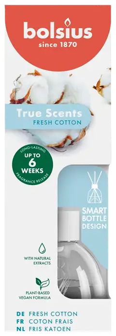 Bolsius True Scents – huonetuoksu – Fresh Cotton – 60 ml - 3