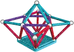 Geomag Glitter Tuplapakkaus -magneettirakennussetti 82 osaa - 4