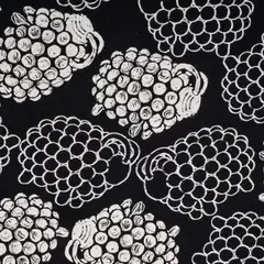 Aarikka naisten pyjama Riemu pitkähihainen - MUSTA - 3