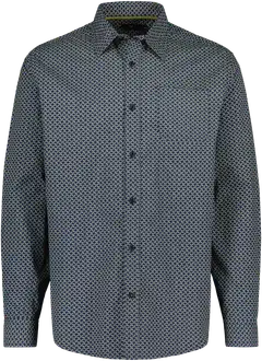 House miesten kuosillinen kauluspaita 194H032611, PatternLab - Dark navy base color - 1